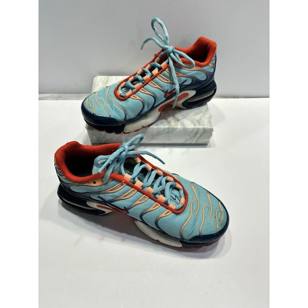 Nike Air Max Plus GS SWOOSH CHAIN Blue Orange White CQ4816 400 GS Sz 5.0Y